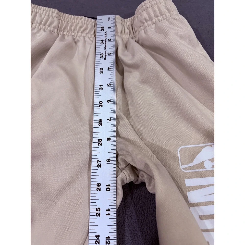 NBA Basketball Joggers Pants Boys 14-16 Beige Mid Rise Tapered Leg Drawstring